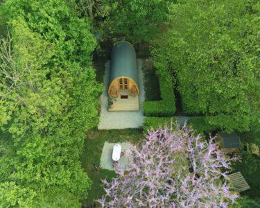 Cabane En Bois Avec Bain Nordique Asnieres-sur-Vegre 外观 照片