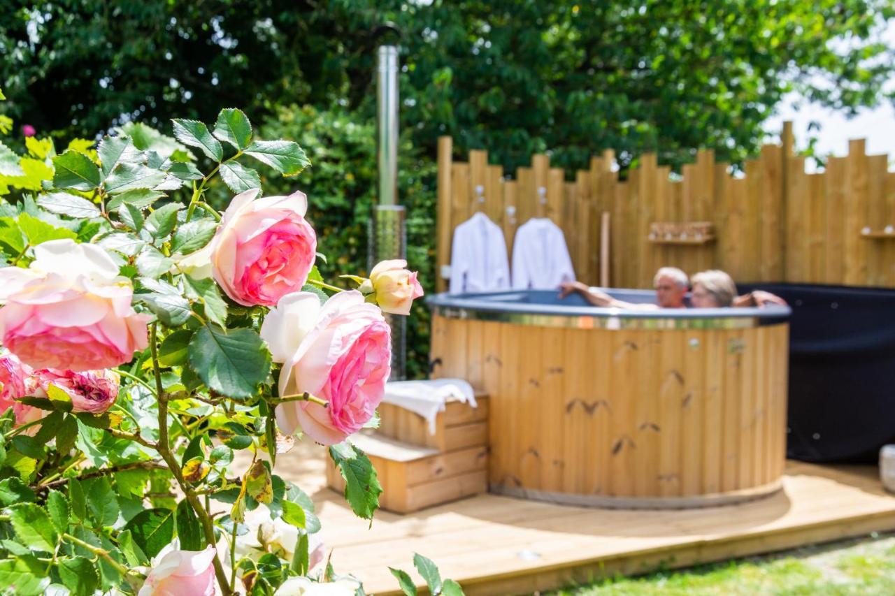 Cabane En Bois Avec Bain Nordique Asnieres-sur-Vegre 外观 照片